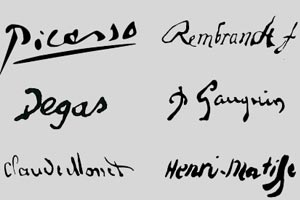 Picture Artists Signatures