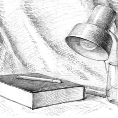 Draw Book with Lamp Picture