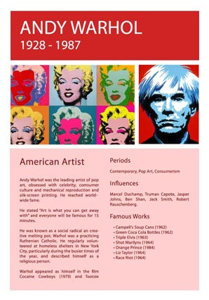 Artist Info Andy Warhol Picture