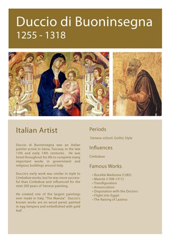 Artist Info Duccio di Buoninsegna Picture
