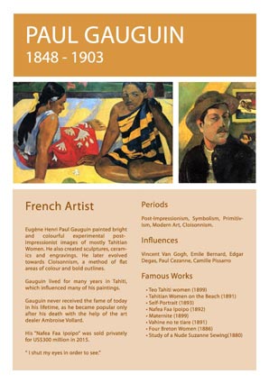 Artist Info Paul Gauguin Picture