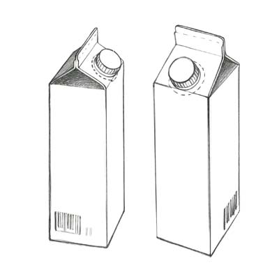 Draw Milk Container Picture