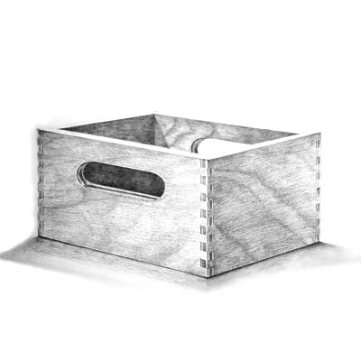 Draw Wooden Box Picture