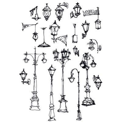 Draw Street Lamp Picture