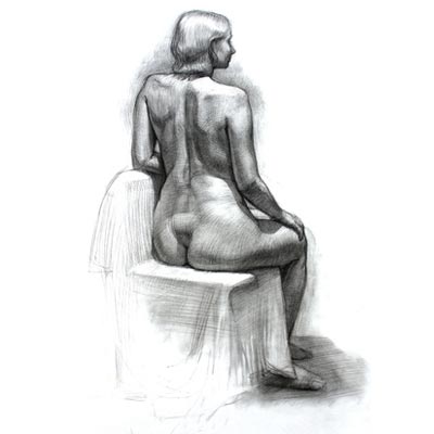 Draw Women Sitting Picture