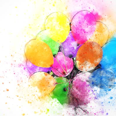 Paint Bright Balloons Picture