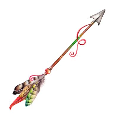 Paint an Arrow with Feathers Picture