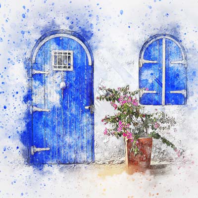Paint Blue Doors Picture