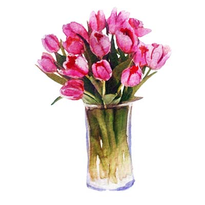 Paint Pink Tulips Picture